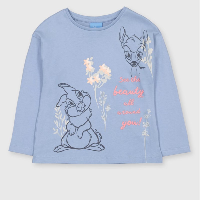 TX702: Infant Girls Disney Bambi Blue Thumper Top (1-6 Years)